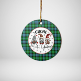 Clan Arbuthnot Ancient Tartan Gnome Round Ceramic Ornament ZE41 Arbuthnot Ancient Tartan Tartan Christmas